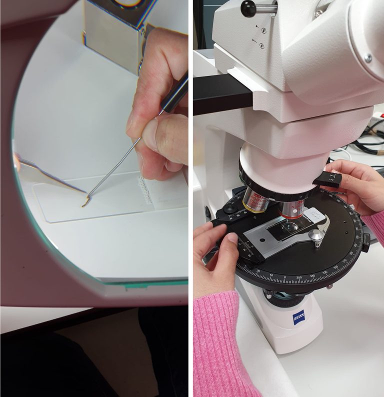 Textielvezels Onder de Microscoop
